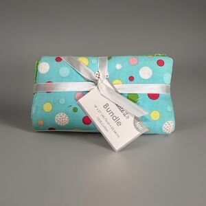 Create It EASTER DITSY 5 Piece 18" x 21" Fat Quarter Bundle Dots Circles Stripes